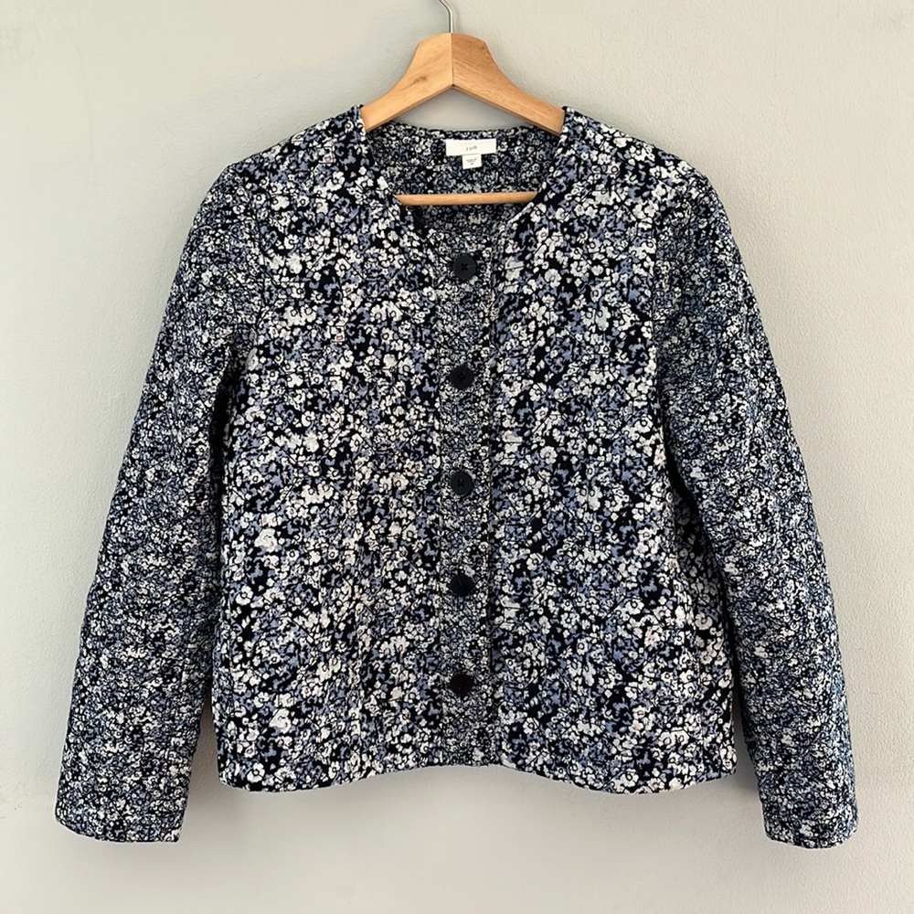 J. Jill Quilted Button-Front Jacket, XS